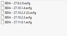 BDA ecfg files